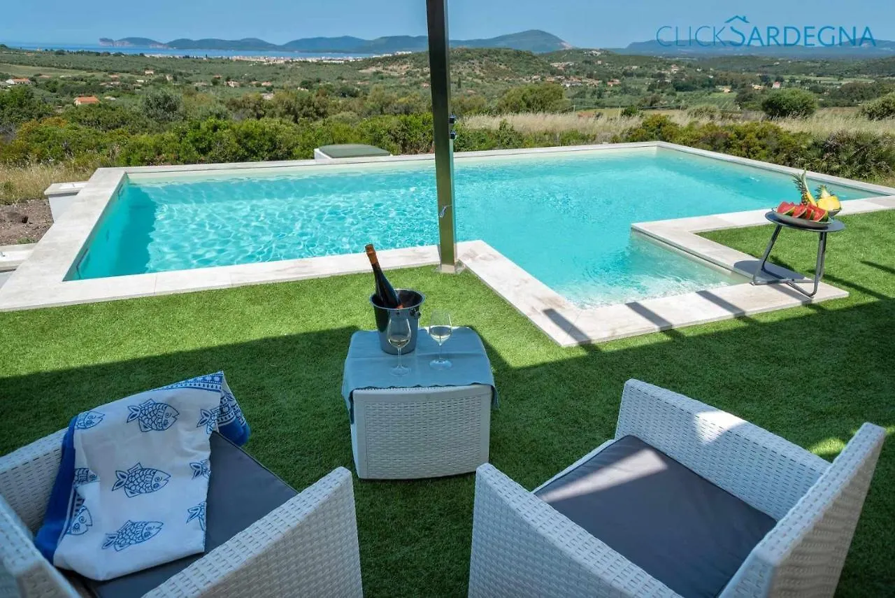 Alghero Villa Carrabufas Villa Con Piscina Vista Mare Per 10 Persone Valverde  إيطاليا